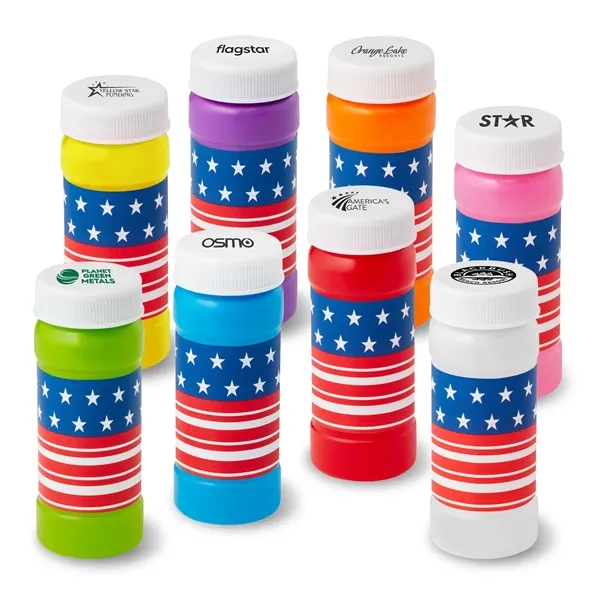Yellow color option for 2 Oz. Patriotic Bubbles With Cap Imprint