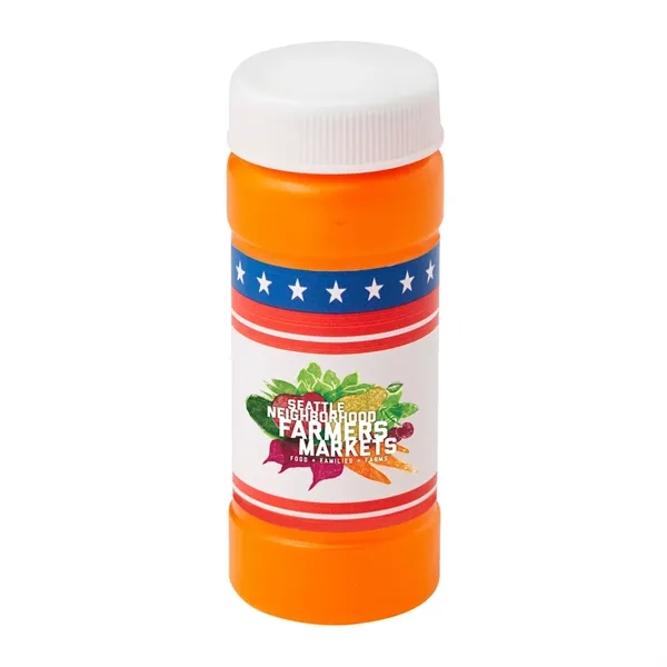 Orange color option for Patriotic Bubbles With Digital Label   2 Oz.