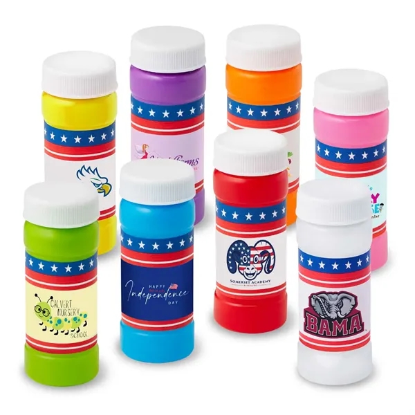Yellow color option for Patriotic Bubbles With Digital Label   2 Oz.