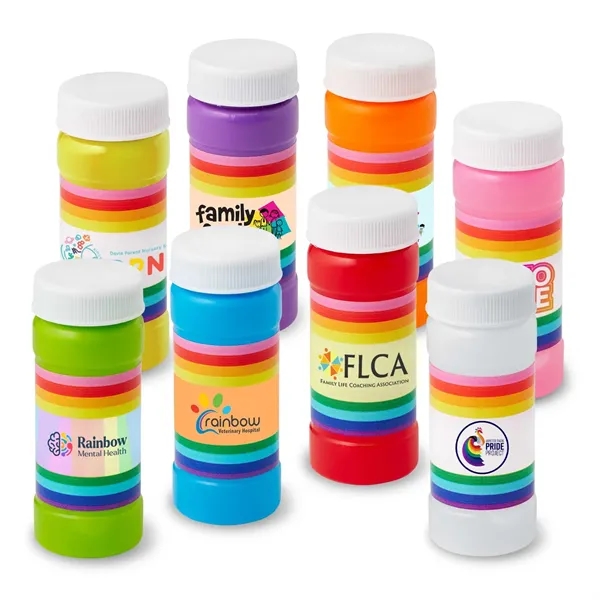 White color option for Pride Bubbles With Digital Label   2 Oz.