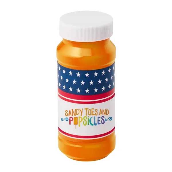 Orange color option for Patriotic Bubbles With Digital Label   4 Oz.