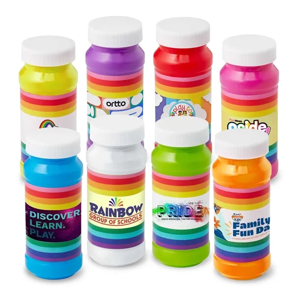 White color option for Pride Bubbles With Digital Label   4 Oz.