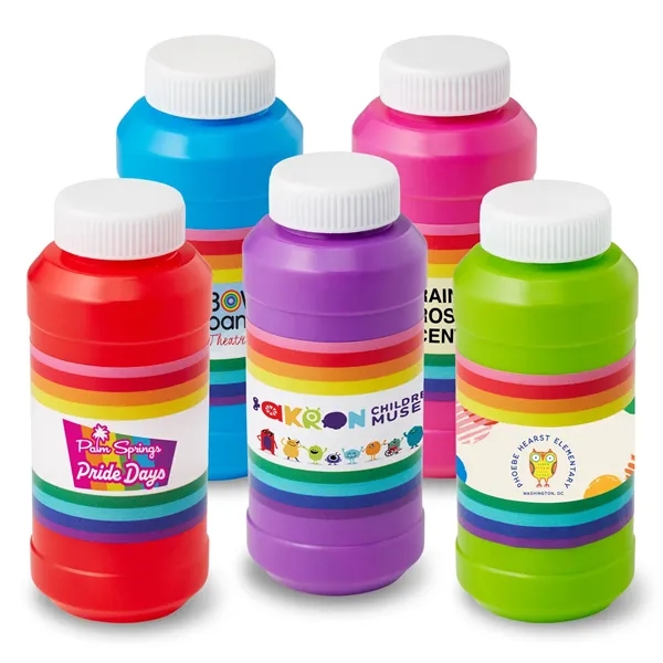 Blue color option for 8 Oz. Pride Bubbles With Digital Label