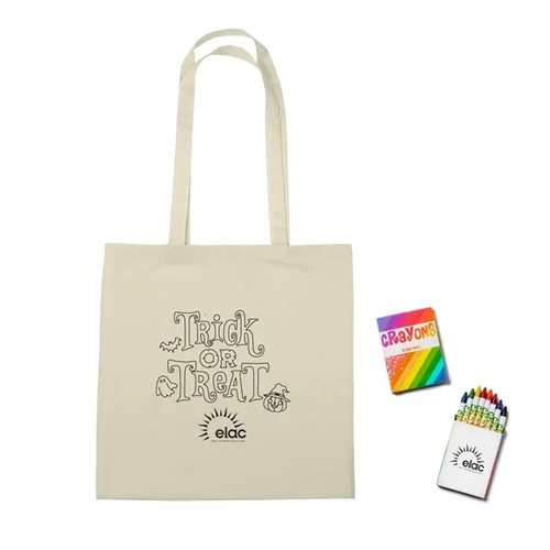 Main photo of Custom Canvas Coloring Tote Bag Set