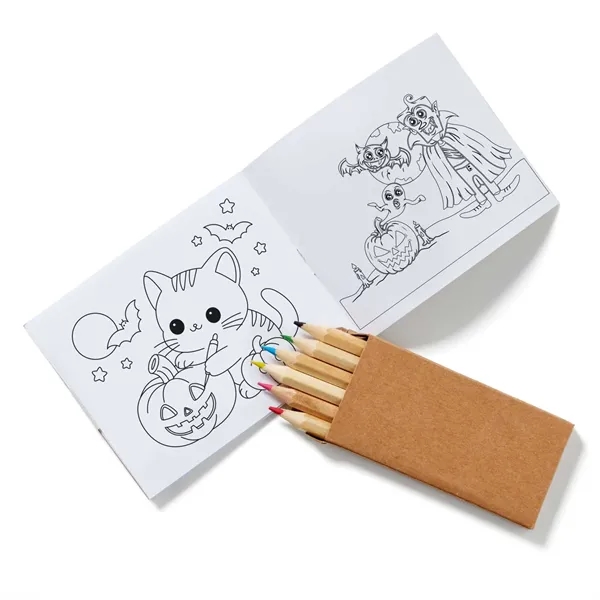 Brown color option for Halloween Kid's Coloring Book & 6 Color Pencil Set