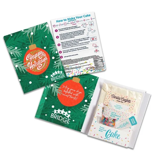 White color option for Instacake Holiday Cake In A Card