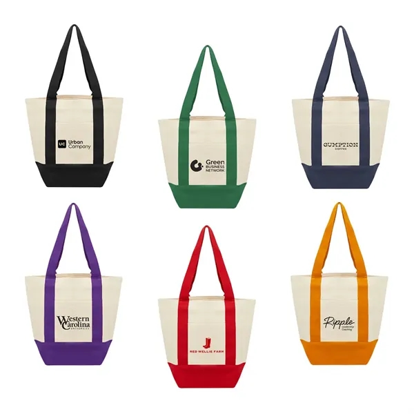 Natural-Purple color option for Small Starboard Recycled 10oz Cotton Tote Bag