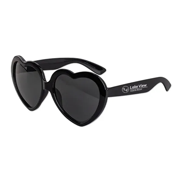 Black color option for Heart Shaped Sunglasses
