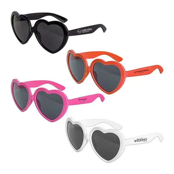 Red color option for Heart Shaped Sunglasses