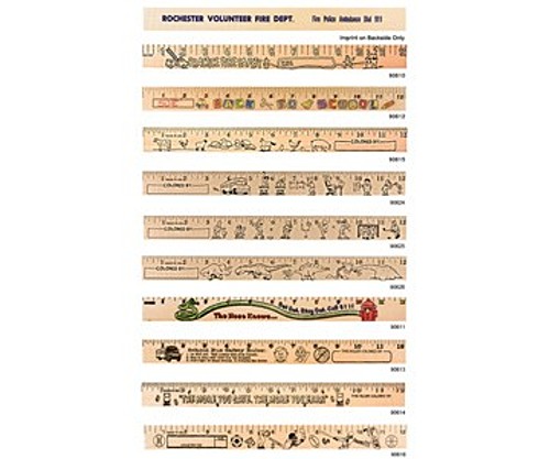 Photo of Back To School "U" Color Rulers   Natural Wood Finish