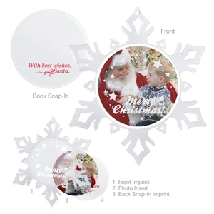 Photo of Snap In Holiday Christmas Tree Snowflake Ornament