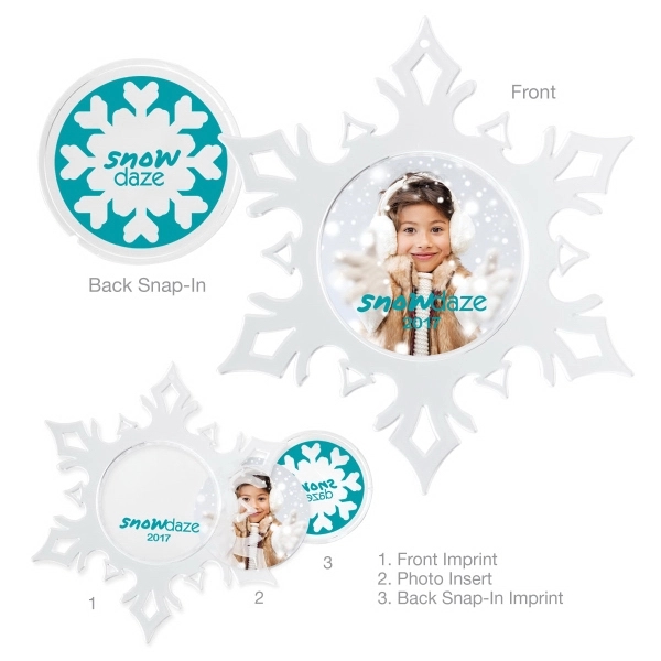 Clear color option for Snap In Holiday Christmas Tree Snowflake Ornament