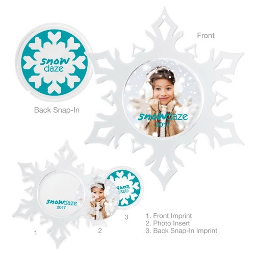 Main photo of Snap In Holiday Christmas Tree Snowflake Ornament