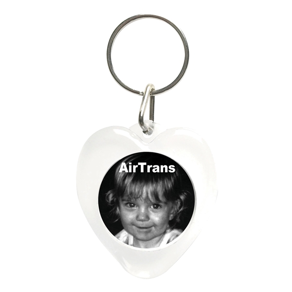 Clear color option for Snap In Heart Keytag