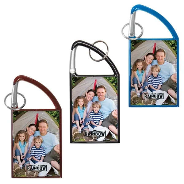 Translucent Blue color option for Carabiner Photo Key Tag