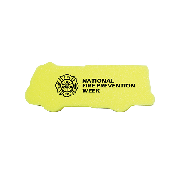 Yellow color option for Die Cut Eraser   Fire Truck