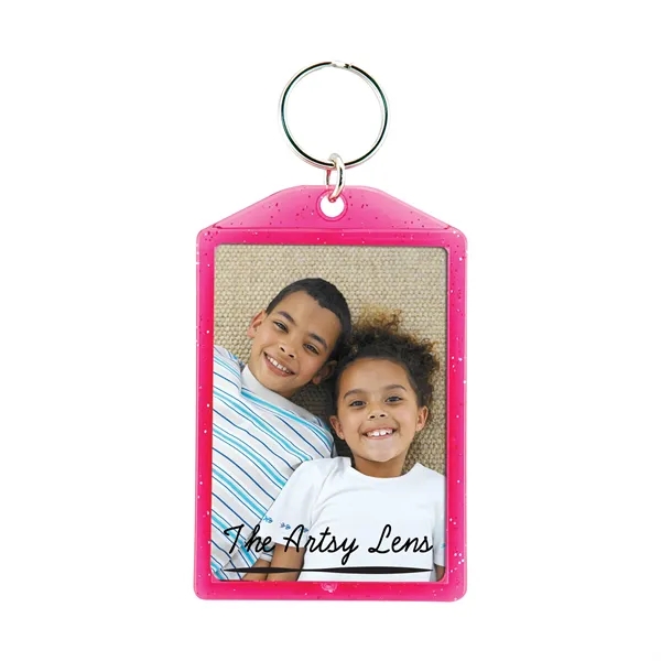 Hot Pink color option for Translucent Sparkle Snap In Key Tag