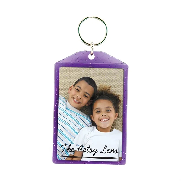 Purple color option for Translucent Sparkle Snap In Key Tag
