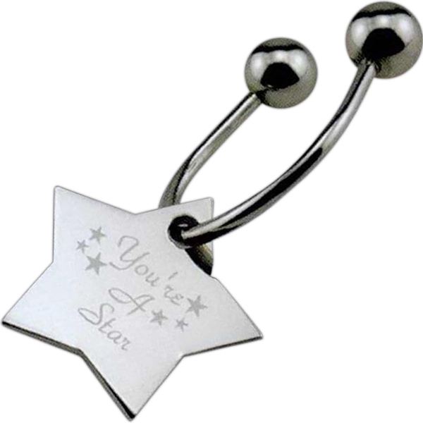 Silver color option for Designer Inspired Star Keytag