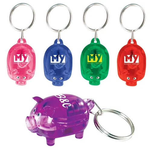 Main photo of Light Up Piggy Key Tag