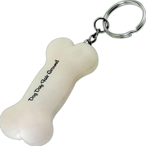 Ivory color option for Light Up Dog Bone Keytag