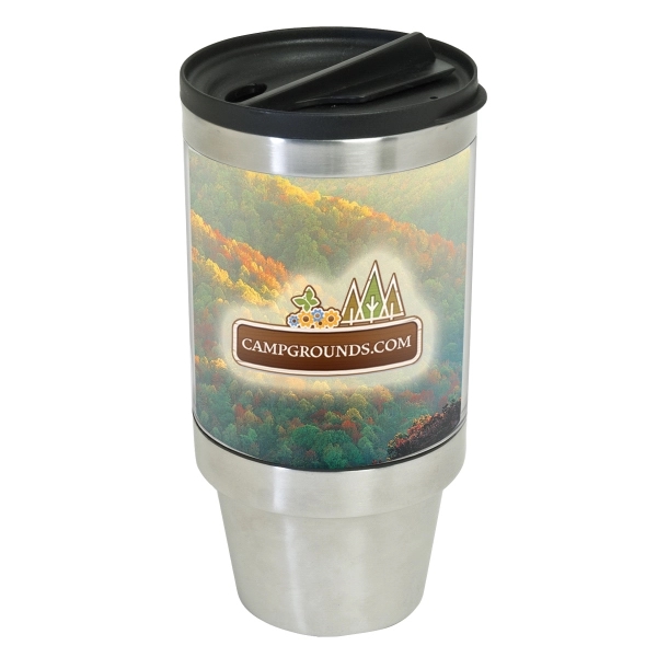 Clear-Silver color option for 16 Oz Stainless Steel Tumbler