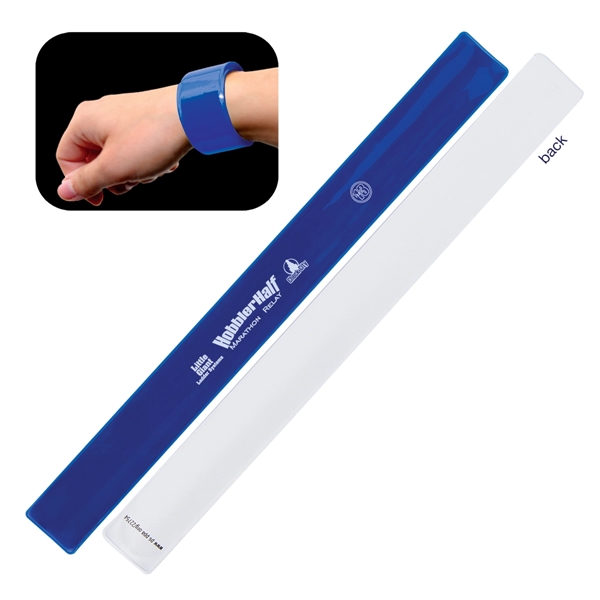 Blue color option for Reflective Safety Slap Bracelet