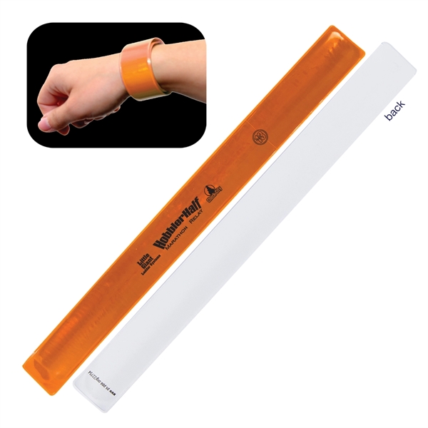 Neon Orange color option for Reflective Safety Slap Bracelet