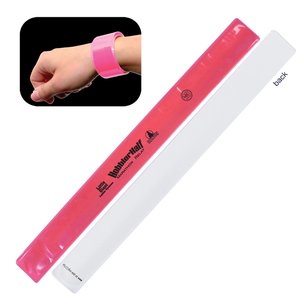 Neon Pink color option for Reflective Safety Slap Bracelet