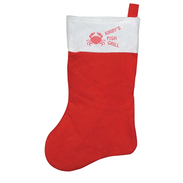 Red color option for Felt Christmas Stocking