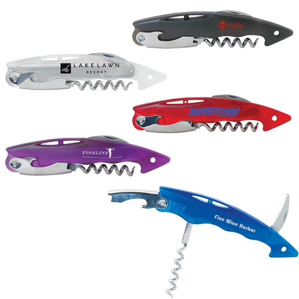 Clear color option for Deluxe Corkscrew With Bottle Opener