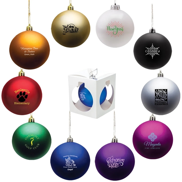 Black color option for Shatter Resistant Holiday Christmas Tree Ornament