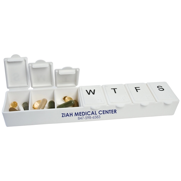 White color option for Jumbo 7 Day Pillbox