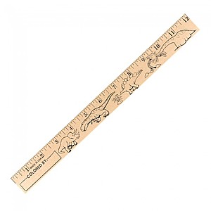 Photo of Dinosaurs "U" Color Rulers   Natural Wood Finish