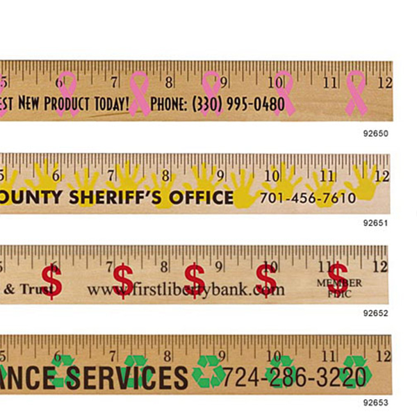 Wood color option for Dollar Sign/Financial Background Rulers   Clear Lacquer Finish