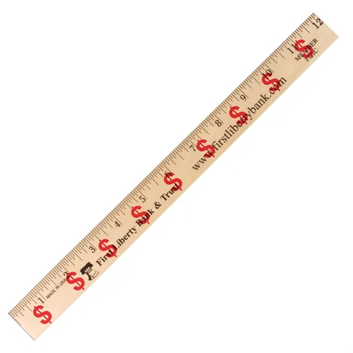Main photo of Dollar Sign/Financial Background Rulers   Clear Lacquer Finish