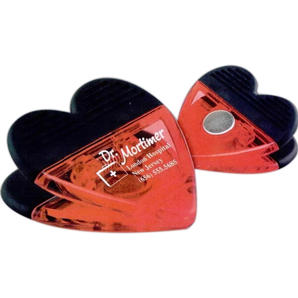 Translucent Red color option for Magnetic Heart Clip