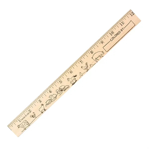 Photo of Farm Animals "U" Color Rulers   Natural Wood Finish