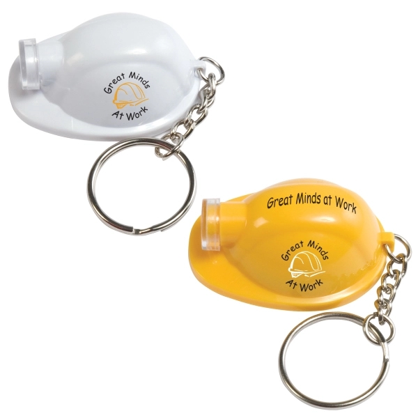 White color option for Light Up Hard Hat Keytag