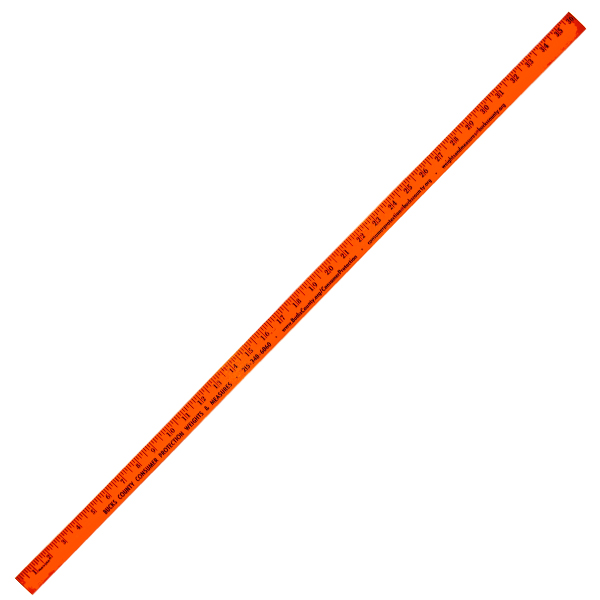 Neon Orange color option for Fluorescent Finish Yardsticks