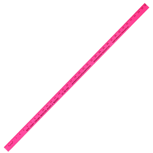 Neon Pink color option for Fluorescent Finish Yardsticks