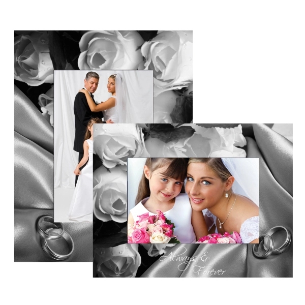 Black-White-Gray color option for Wedding Paper Easel Frame