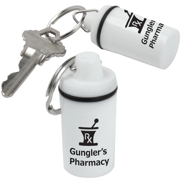 White color option for Pill Container Key Tag