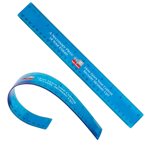 Translucent Blue color option for 12" Flexible Ruler