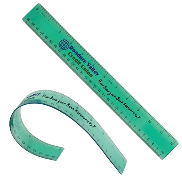 Translucent Green color option for 12" Flexible Ruler