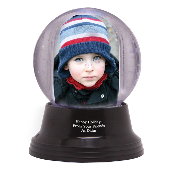 Clear-Black color option for Small Light Up Snow Globe