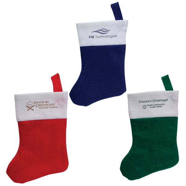 Green color option for Mini Felt Christmas Stocking