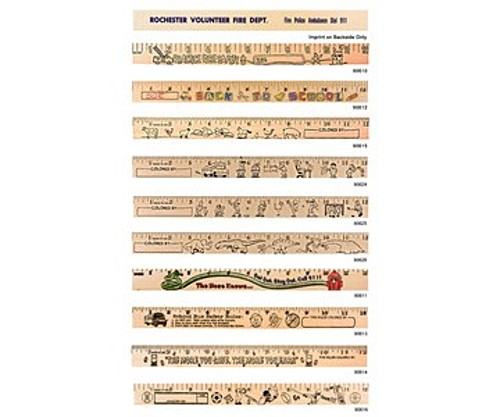 Photo of Get Out/Stay Out "U" Color Rulers   Natural Wood Finish