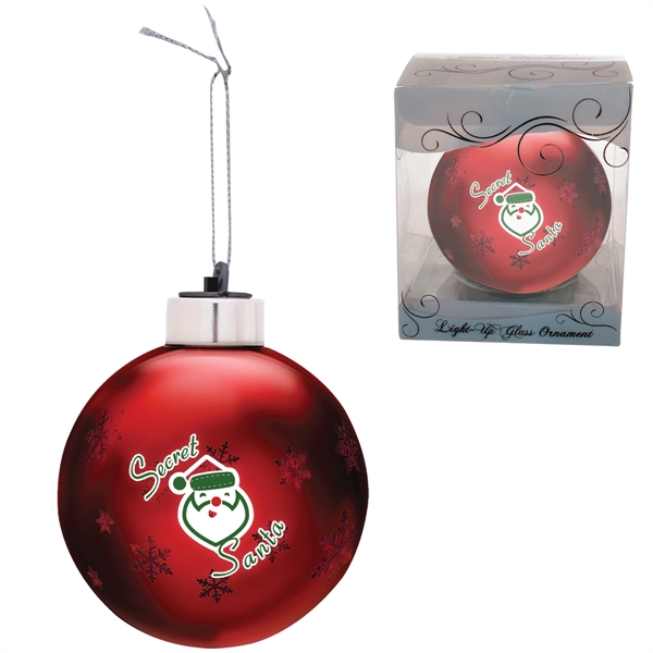 Red color option for Light Up Glass Holiday Christmas Tree Ornament