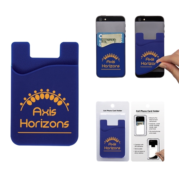 Blue color option for Cell Phone Card Holder W/Packaging